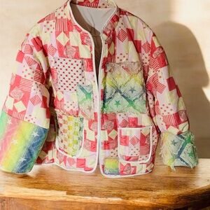 CRAM quilted open jacket